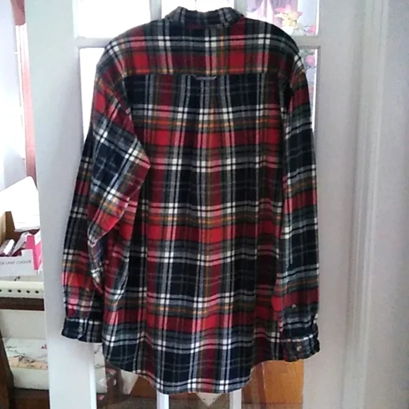 RedHead -Men's Plaid Button-Up Shirt - Red and Black XLT - Picture 4 of 6